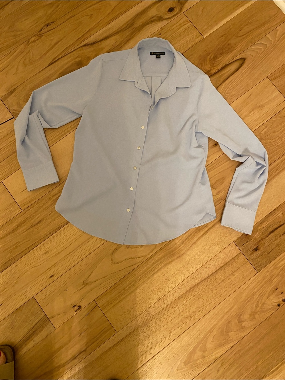 Brooks Brothers Light Blue Button-Front Blouse